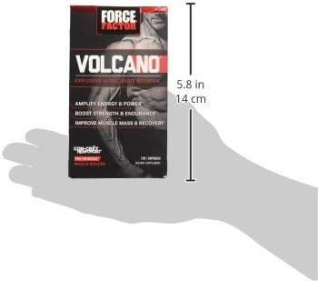 Force Factor Volcano Pre Workout Supplement for Men, 120 Capsules with Creatine & L-Citrulline