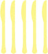Light Yellow Plastic Heavy Weight Knives, 20 Count - Premium Disposable Plastic Cutlery for Home Use and Occasions
