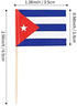 JAVD CYPS 100 Pcs Cuban Toothpick Flags, Mini Stick Cupcake Toppers, Country Picks Party Decoration, Cocktail Food Bar
