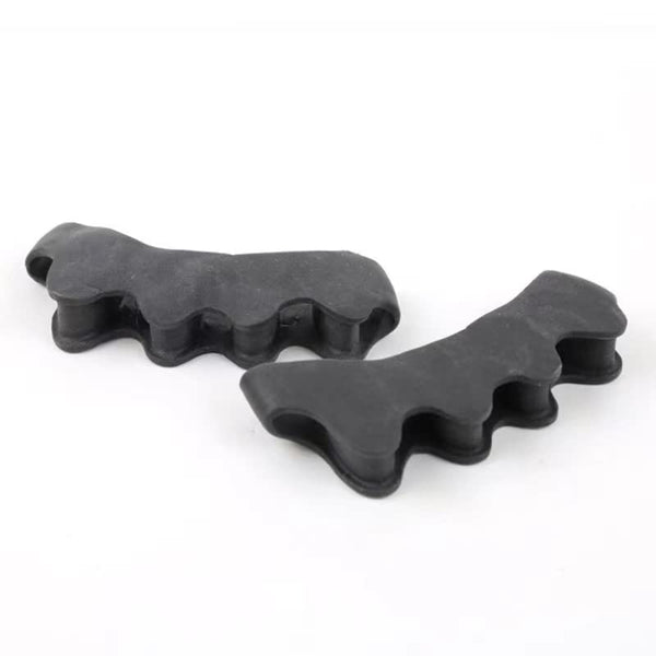Toe Separators for Functional Fitness Athletes - Toe Straighteners for Foot Pain Relief, Plantar Fasciitis, Dark Black-A