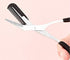 Professional Precision Eyebrow Trimmer Scissors with Comb, Black Silver Tone, Grooming for Men Women.