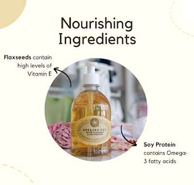 Original Blends Pump Styling Gel, Natural Hair Gel with Flaxseed & Soy Protein, Non-Flaking, 17.25 Fl Oz