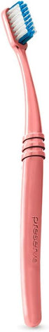Preserve Ocean Plastic Initiative (POPi) Adult Toothbrush, Made in USA from Recycled Ocean Plastic, Coral
