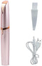 USB Rechargeable Portable Electric Eyebrow Trimmer Pen, Painless Precision Eyebrow Hair Remover, Rose Gold