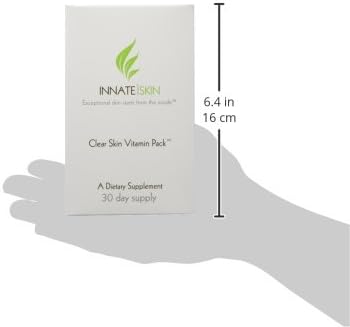 Clear Skin Acne Vitamins Pack | 60 Count | 20 Antioxidants, Botanicals, Minerals & Vitamins for Hormonal & Cystic Acne