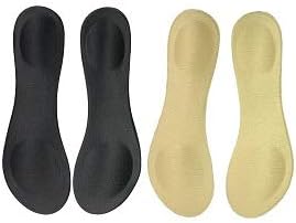 Happystep 3/4 Length Women Thin Shoe Insoles for High Heels, Cushion for Heel and Ball of Foot, 4 Pairs