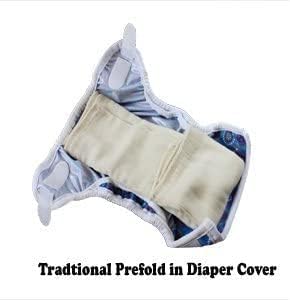 OsoCozy -100% 1 4x8x4 6-16 lb.) 1 Dozen Better Fit Unbleached Prefold Cloth Diapers Cotton, Gauze Weave, Sized for Tri