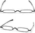 Viseng 2 Pack Slim Mini Metal Reading Glasses, Compact Lightweight Portable Readers with Glasses Case +2.5