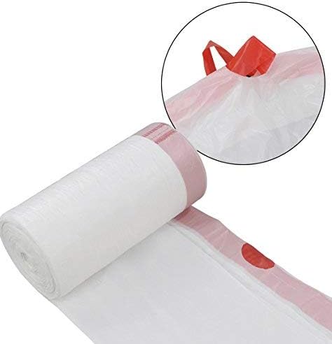 8 Gallon Drawstring Garbage Bags, White Kitchen Trash Bags, 120 Count