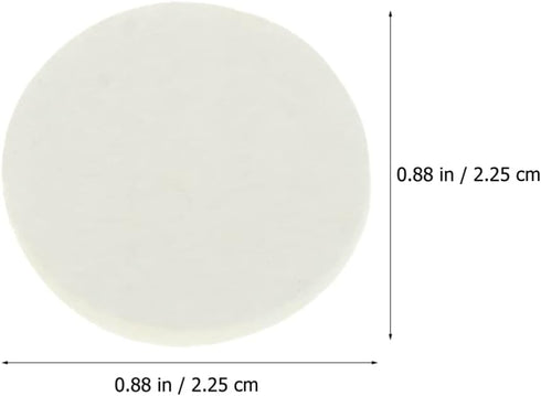 Ciieeo Aroma Diffuser Air Diffuser Replacement Pads 100pcs Felt Pads for Diffuser Necklace, Bracelet, Car, White