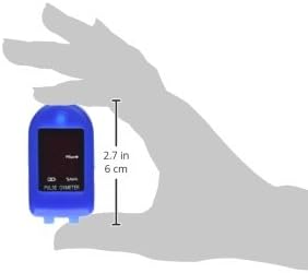 Concord Basics Blue Fingertip Pulse Oximeter, Blood Oxygen Saturation Monitor with Carrying Case & Lanyard