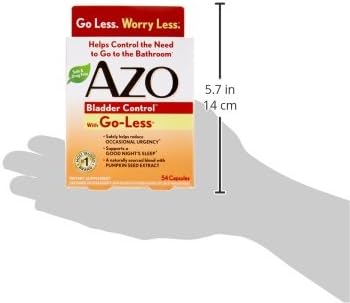 AZO Bladder Control with Go-Less - 54 Count Daily Supplement for Occasional Urgency & Leakage Support