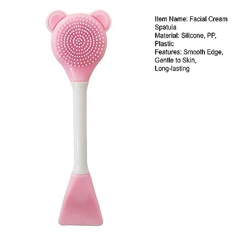 Pink Facial Cream Spatula, Silicone Face Mask Brush, Double Heads Skincare Applicator Tools for Facial Masks