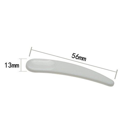 Onwon Mini Curved Cosmetic Scoop Makeup Mask Plastic Spoon, 100 PCS, White