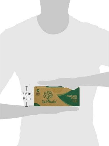 Stall Mates Flushable Wipes - Individually Wrapped, Travel Friendly, Unscented with Vitamin-E & Aloe, 30 Singles