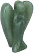 Rockcloud Healing Crystals Puff Heart & Guardian Angel Figurine, Carved Worry Stone Chakra Reiki Balancing Set