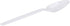 Plastic Disposable Spoons, Individually Packaged, 7-Inch White Commercial Take Away, 100 PCS
