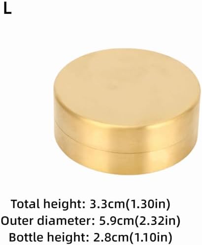 MOPFOL Brass Pills Case - Multifunctional Water Proof Sealed Storage Container for Home, Tea Leaves & Jewelry, Travel