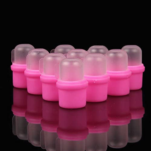 Tvoip 10 PCS Nail Soaker Cap for Acrylic Nail Remover and Gel Polish Cleaner Wrap Clip Tool