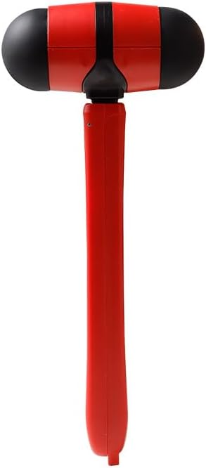 Wetandspicy Retractable Manual Massage Hammer, Whole Body Meridian Tapping Tool, red and Black,