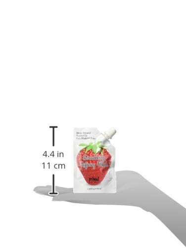 Primal Elements Clay Mud Face Mask, Strawberry Refining Treatment for Pores & Blackheads, Multi-Use Package, 1.18 oz