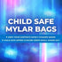 Mylar Bags Child Resistant Grip N Pull, 1 Ounce All White - 100 Count, Resealable Smell Proof Bags for Food Storage