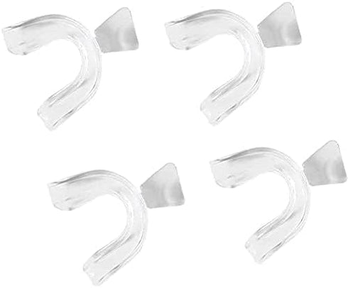 Zhuluck 4 Pcs Transparent Mouth Guard Silicone Grinding Guard Teeth Whitening Tray Sleeping