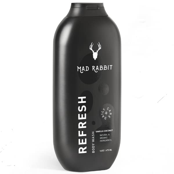 Mad Rabbit Refresh Body Wash (16oz) - Tattoo Aftercare, Natural Cleansing, Gentle & Hydrating Formula