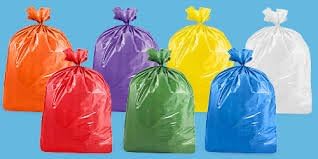 USA-Made Colorful Trash Bags, Variety of Sizes and Colors, 10, YELLOW 14 GALLONS