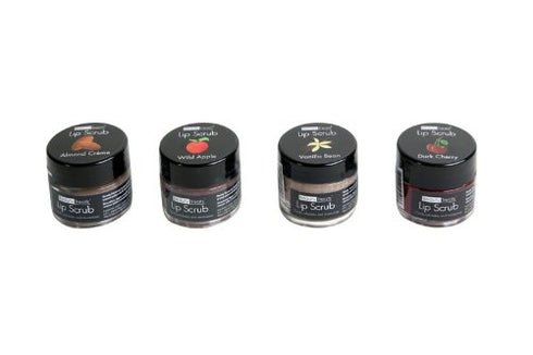 Lip Scrub Set with Antioxidants and Vitamin E, 4 pcs, All 4 Different Flavors