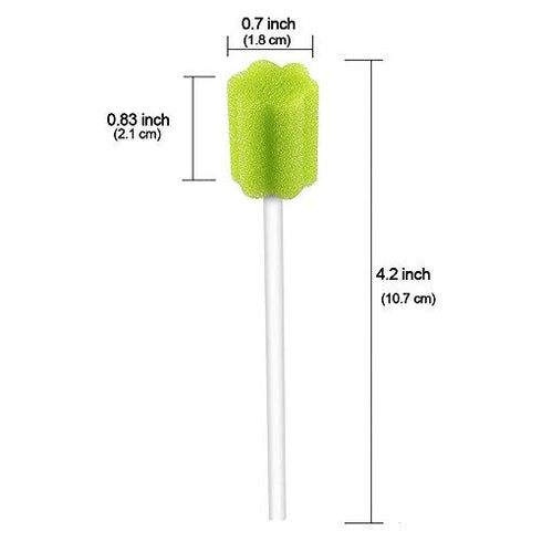 Disposable Untreated Oral Care Swabs - 250 Count (GREEN+Plum)