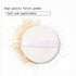 Plastic Loose Powder Compact Container with Velvet Powder Puff, Mirror, and Elasticated Net Sifter (SILVER)