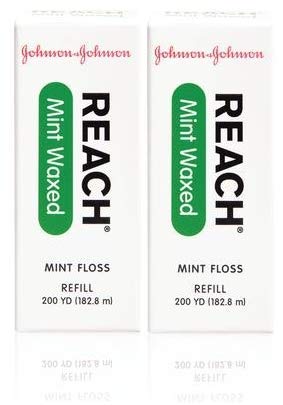 Reach Mint Floss Waxed Refill Spool, 200 yds (2 Pack)