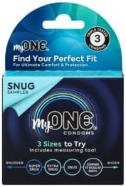 My ONE Snug Fit Condom Pack, Lubricated Latex Condoms in Three Custom