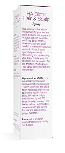 Hyalogic Biotin Volumizing Hair Spray with Hyaluronic Acid, Promotes Thicker Hair, 4 fl oz (118ml)