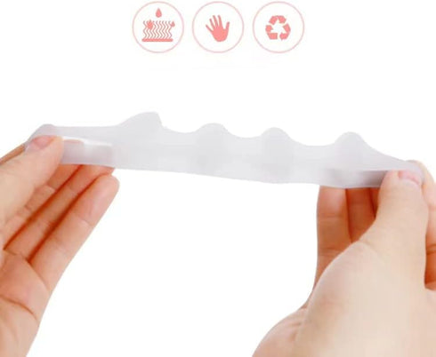 Toe Separators for Athletes - Pink-A Toe Straighteners for Foot Pain Relief, Plantar Fasciitis, Bunions, Crossfit
