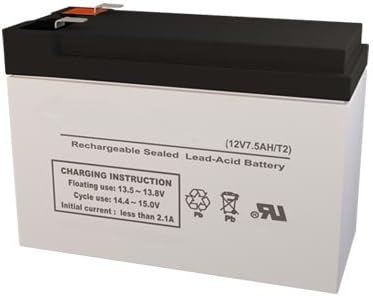 SigmasTek RT1270E-F2 12 Volt 7.5 AmpH SLA Replacement Battery with F2 Terminal