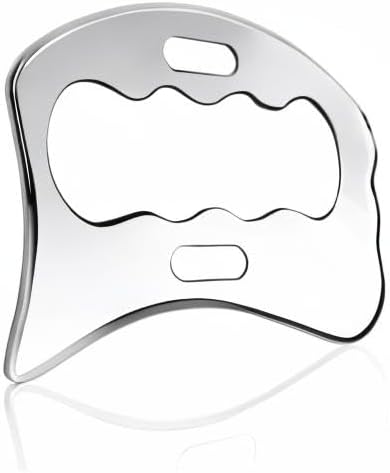 Rylpoint Guasha Massage Tool, Grade Stainless Steel Scraping Tool for Soft Tissue Upgrade Physical Therapy Stuff,Used