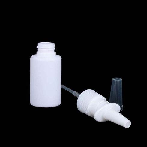 20ML White Empty Plastic Nasal Spray Bottles - Refillable Pump Sprayer for Saline Water Wash Applications, Pack of 5
