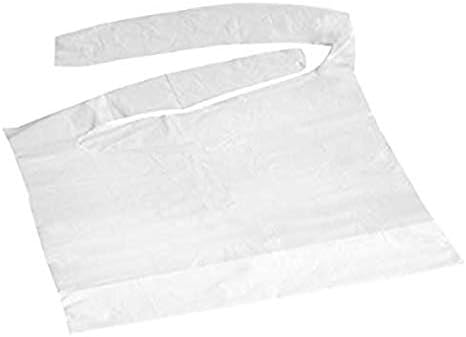 Personal Touch Disposable Plastic Adult Bib with Ties(500 Bibs)