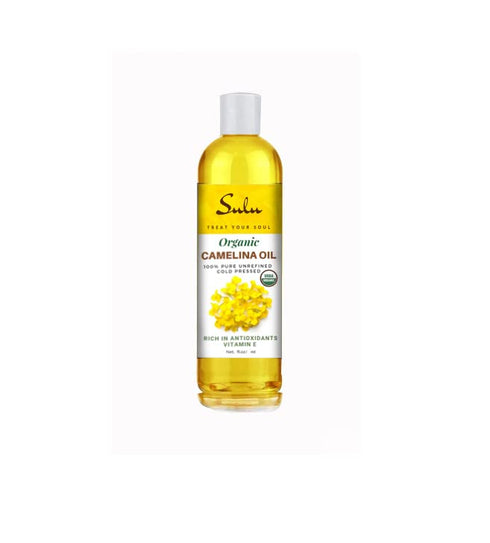SULU ORGANICS 100% Pure Cold Pressed Extra Virgin Unrefined Camelina Seed Oil, 8 oz