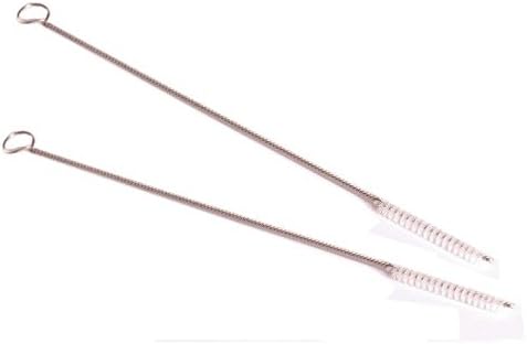 2 Pack Stainless Steel & Nylon Shank Cleaning Brushes for Pipes