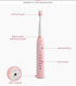 RED-NI Sonic Electric Toothbrush, 4 Free Replacement Heads Included, USB Fast Charging Waterproof Toothbrush, Pink