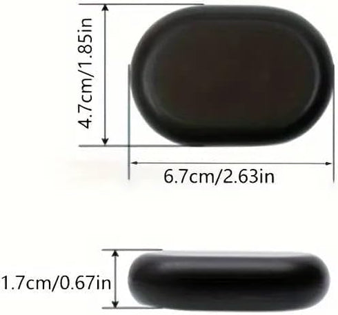 Newworldmassage 12pcs Set Black Volcanic Lava Massage Stone for Full Body - Natural Stones, Perfect for Neck & Leg Body