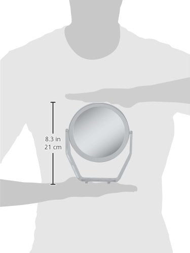Zadro 6.5 Inch Round Dual Sided Vanity Mirror, 5X/1X Magnification Glass