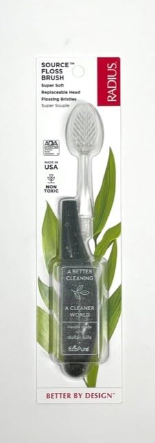 Pack 1 RADIUS Toothbrush Source Floss Brush BPA Free & ADA Accepted Improve Gum Health & Reduce Gum Issues - Super Soft