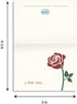 Little Notes by Comptime (12 Rose Note Cards Foldover Cards and Envelopes) Rose Thank You Cards