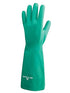 SHOWA Chemical Resistant Gloves, Nitrile, XL, Light Green