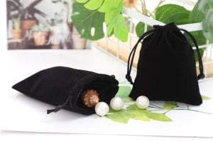 KAOYOO 50pcs Drawstring Velvet Gift Bags, 2.8"x3.5"/7cmx9cm for Wedding, Birthdays, Christmas Jewelry Packing