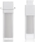 2 Pcs Frosted Plastic Airless Pump Bottles, Refillable Foundation Bottles, Empty Cream Lotion Bottles, Square Essence